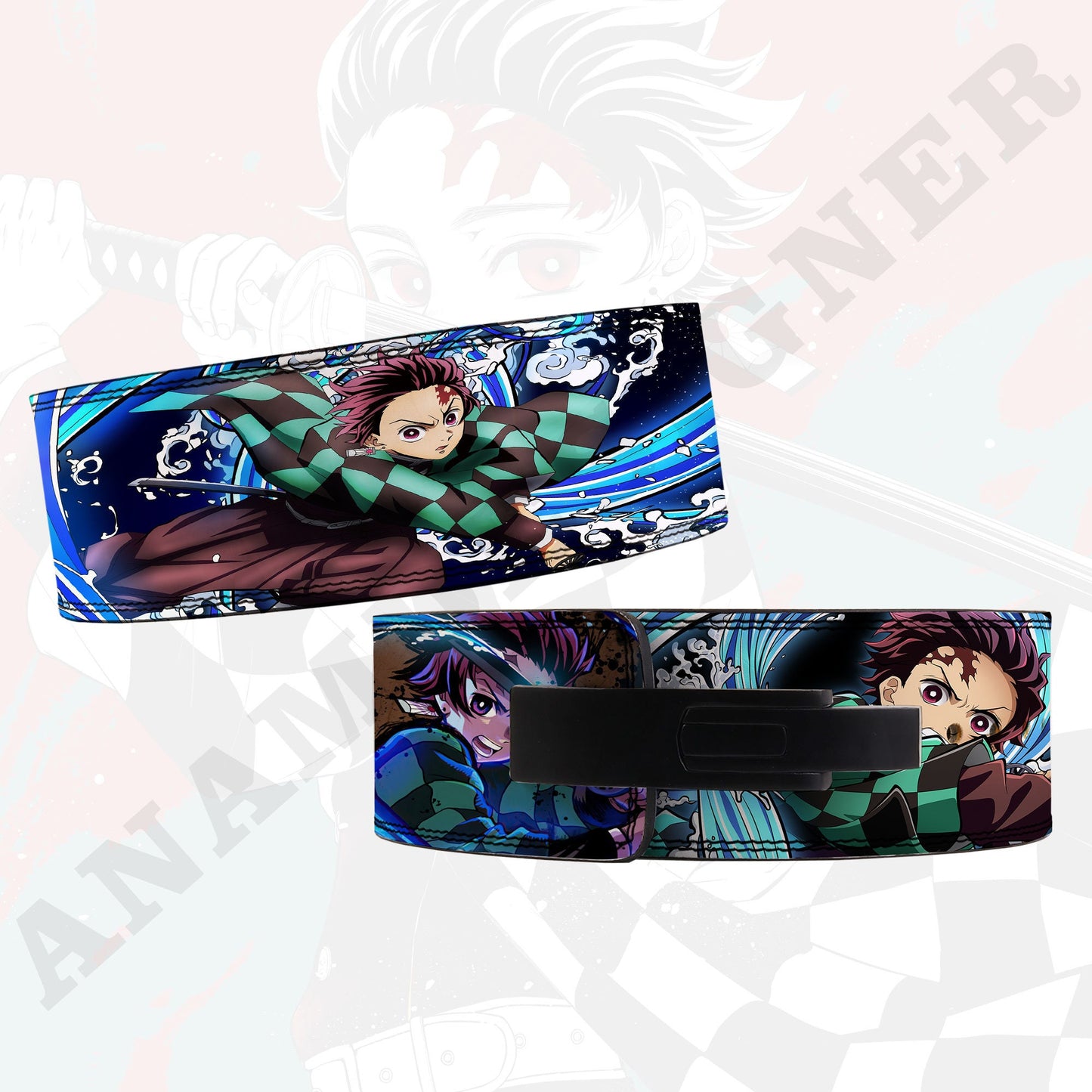 Demonslayer Anime Lever Belt | Powerlifting Belt | tanjiro lever lifting Belt | Weightlifting Belt | Anime Gym belt tanjiro Deadlifting belt