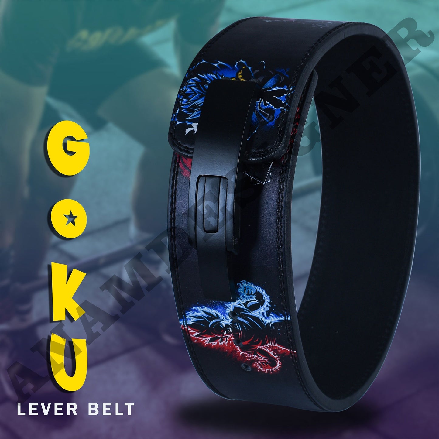 Dragon Ball Z Anime Lever Belt | Powerlifting belt | Goku Lever Lifting belt | Anime Gym Belt | Goku Weightlifting belt | Goku Lever Belt