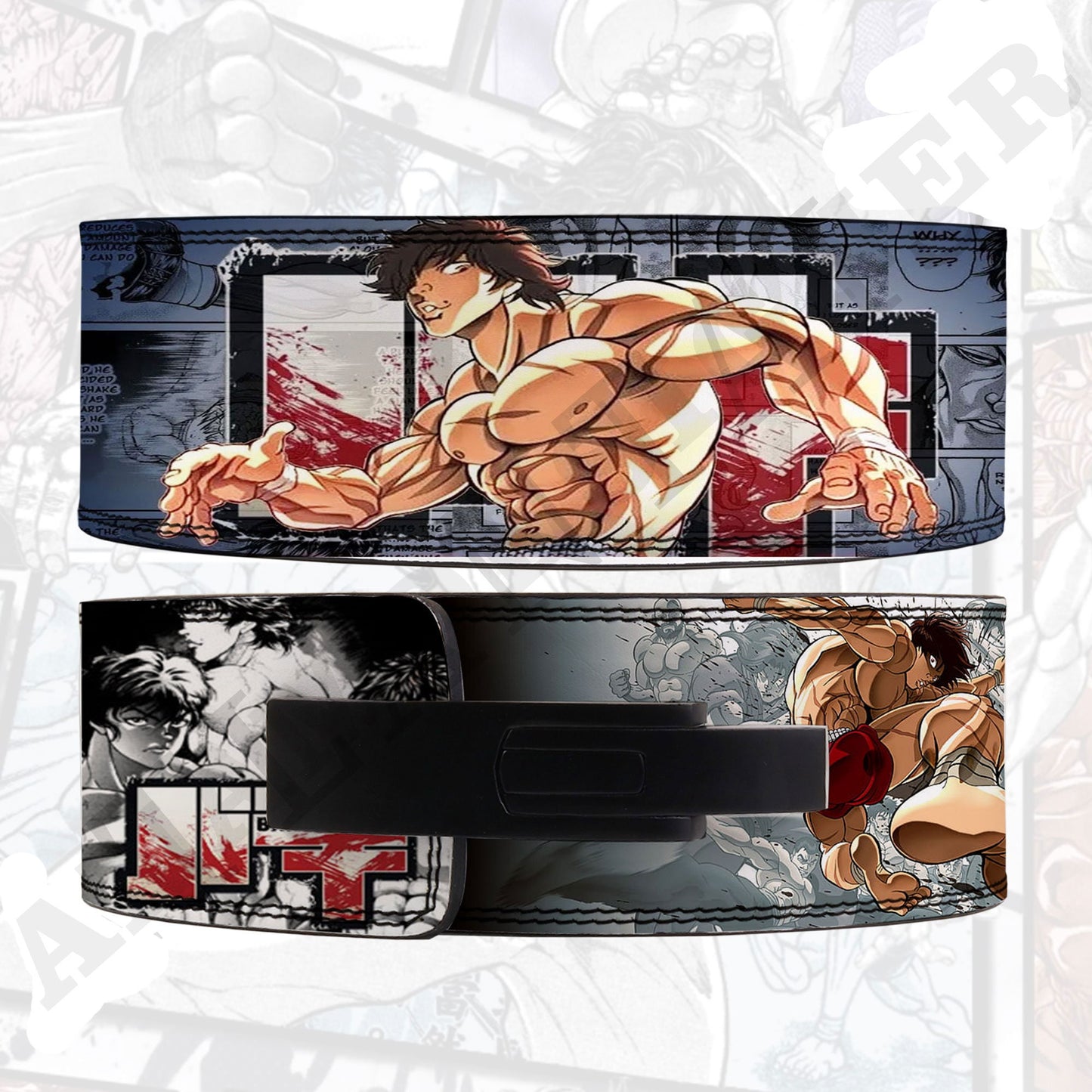 Baki Anime Weightlifting Belt | Powerlifting Lever Belt | Baki lever lifting Belt | Anime Leather Gym  belt | Baki Deadlifting belt