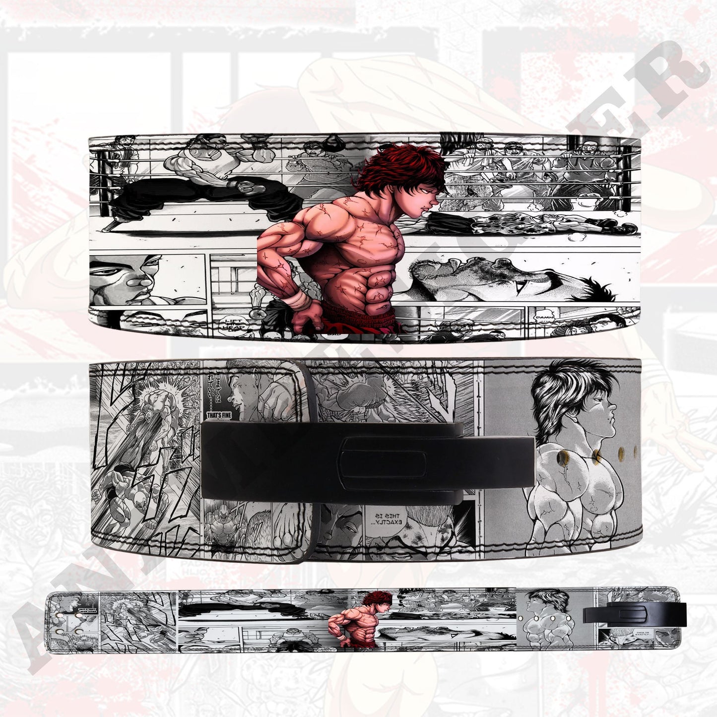 Baki Anime Weightlifting Belt | Powerlifting Lever Belt | Baki lever lifting Belt | Anime Gym  belt | Baki Deadlifting belt Baki Lever Belt