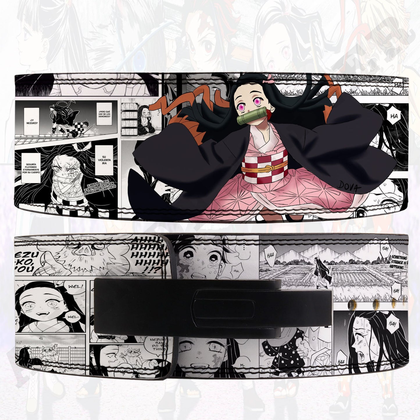 Demon slayer anime powerlifting lever belt | Anime weightlifting belt nezuko lever lifting belt | nezuko lifting gym belt  demon slayer belt