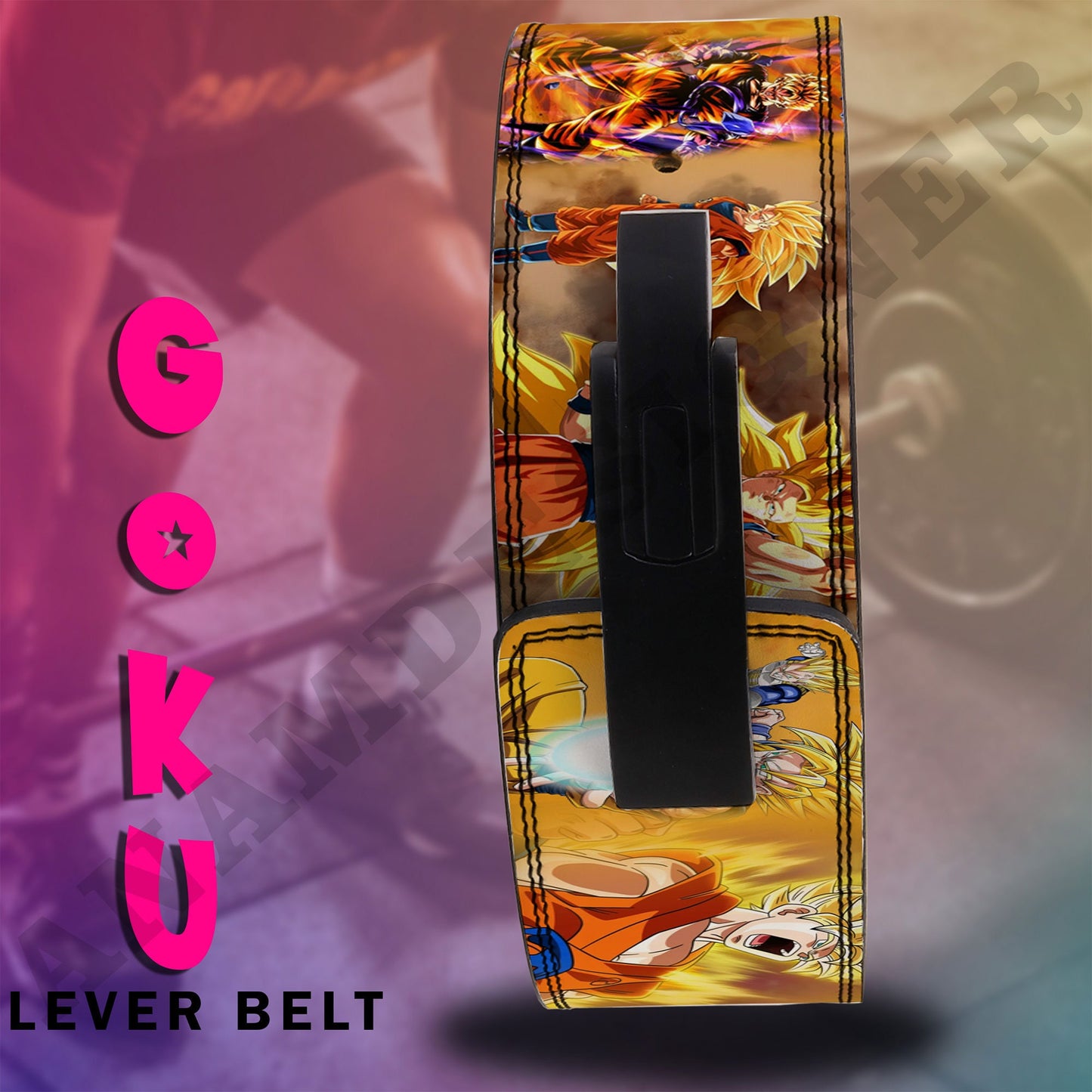 Dragon Ball Z Anime Lever Belt | Powerlifting belt | DBZ Lever Lifting belt Anime Vegeta Gym Belt | Goku Weightlifting belt| Goku Lever Belt