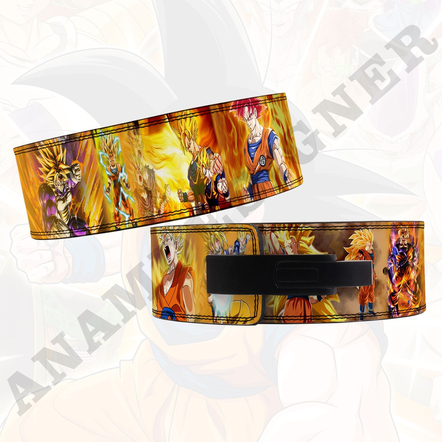 Dragon Ball Z Anime Lever Belt | Powerlifting belt | DBZ Lever Lifting belt Anime Vegeta Gym Belt | Goku Weightlifting belt| Goku Lever Belt