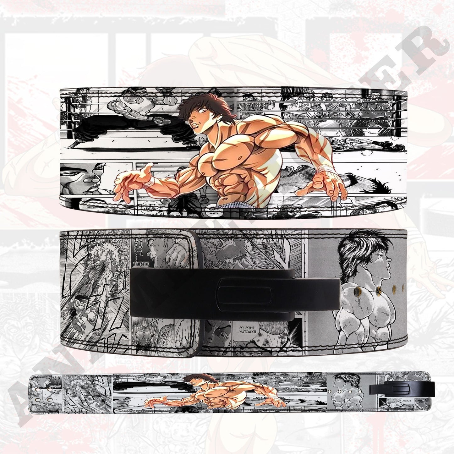 Baki Anime Weightlifting Belt | Powerlifting Lever Belt | Baki lever lifting Belt | Anime Gym  belt | Baki Deadlifting belt Baki Lever Belt